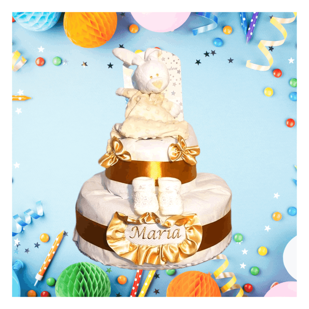 Tarta de pañal. Regalo para bebés